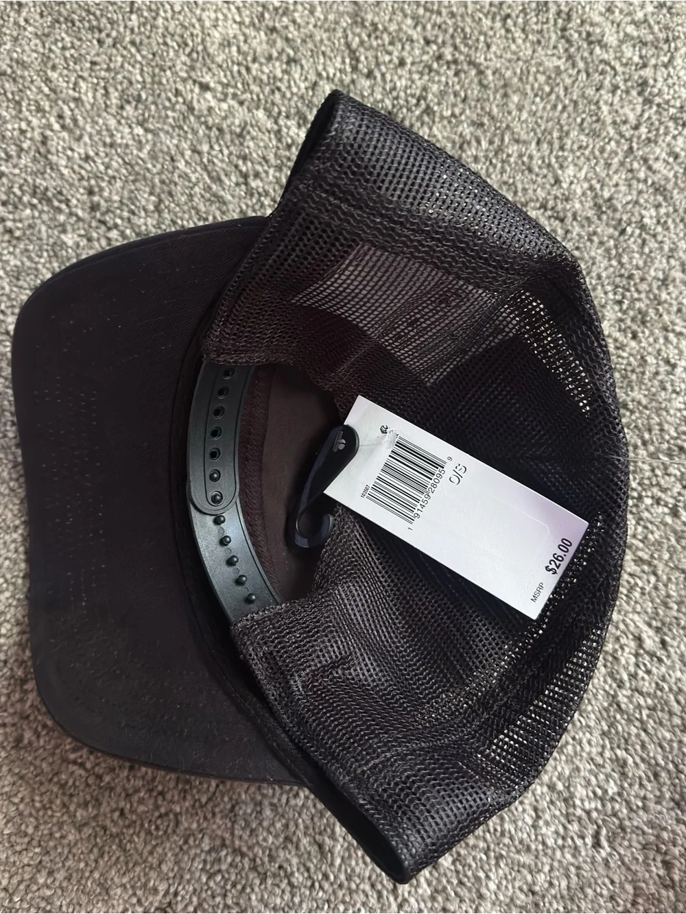 Timberland Youth NWT Black Script Logo Trucker Cap